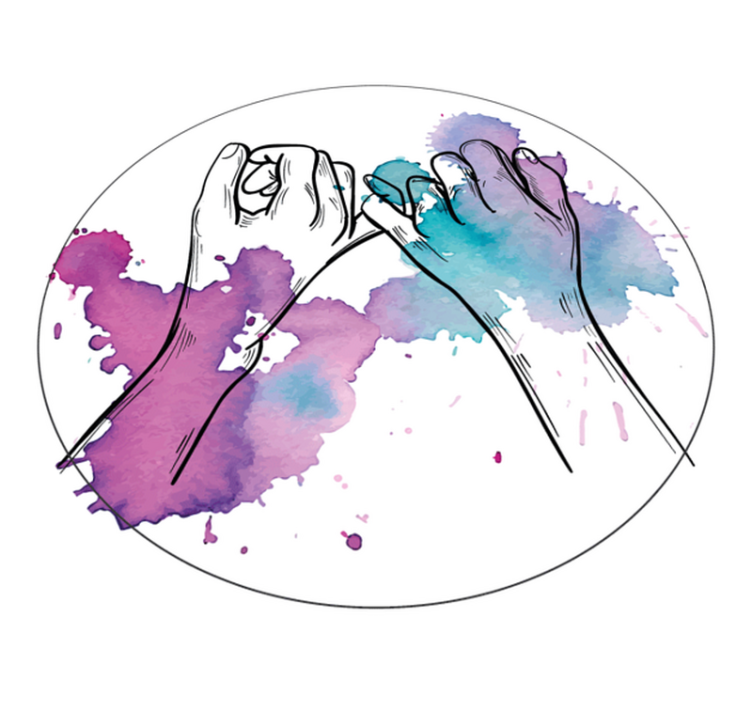 Tappeto vinile per ragazzi mani intrecciate - TenStickers