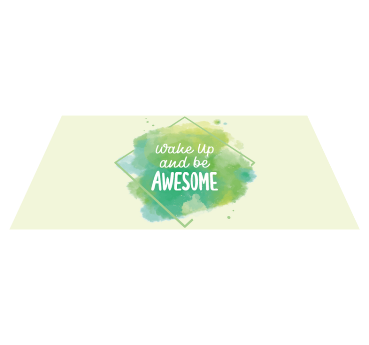 Tappeto vinile frase risvegliare eccezionale - TenStickers