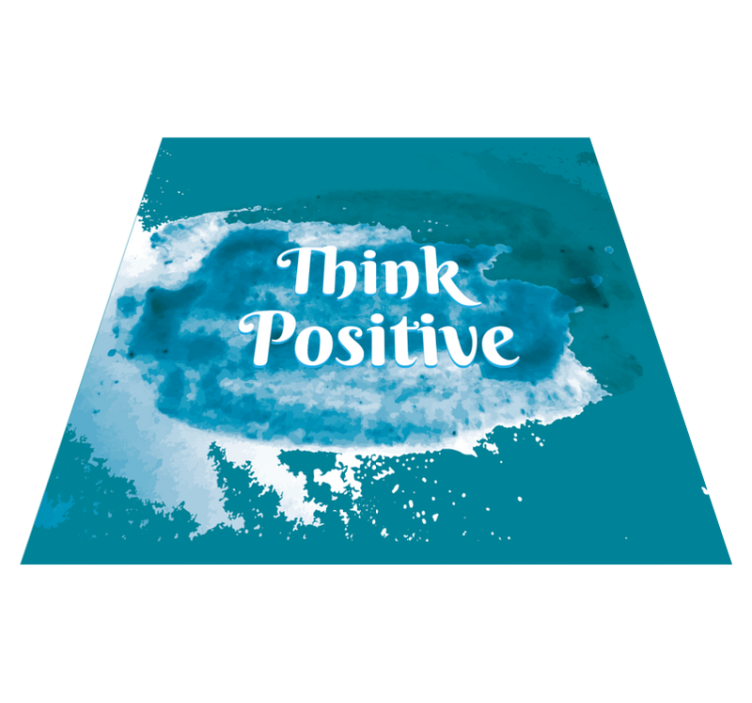 Tappeto vinile frase pensa positivo - TenStickers