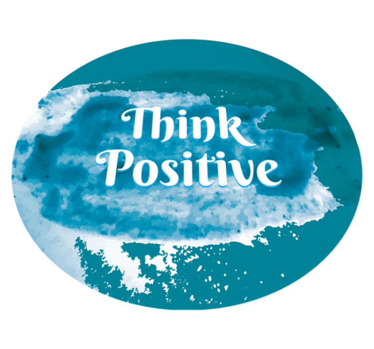 Tappeto vinile frase pensa positivo adesso - TenStickers