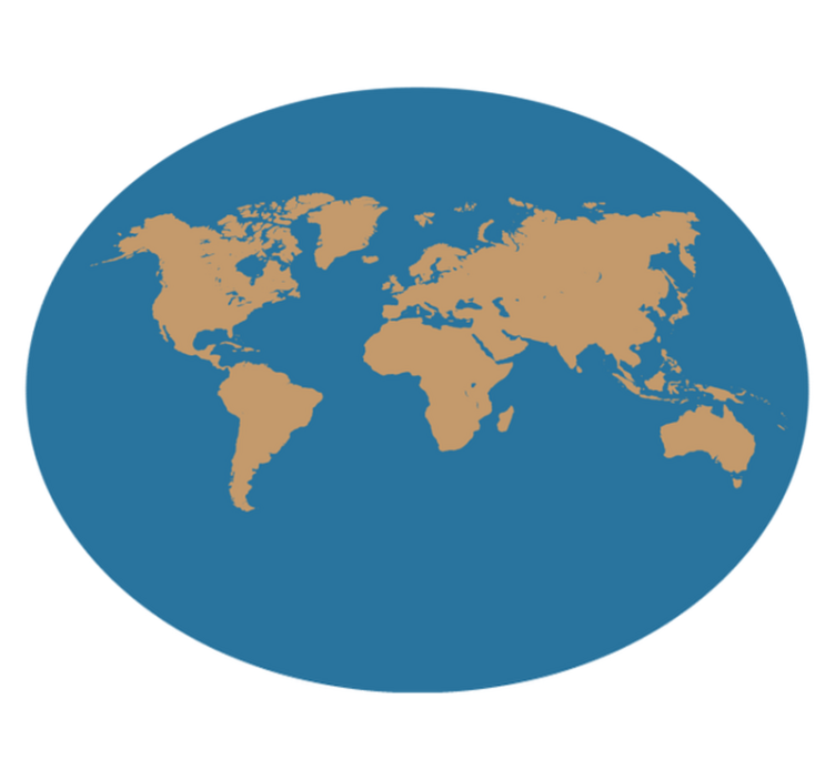 Tappeto vinile mappamondo scoperta geografica - TenStickers