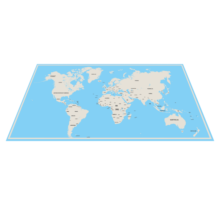 Tappeto vinile mappamondo design semplice globale - TenStickers