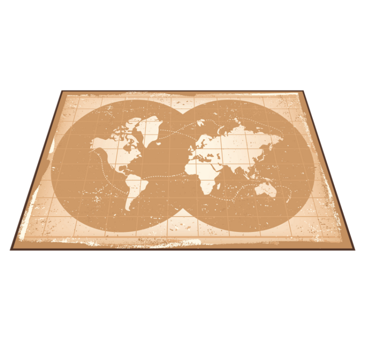 Tappeto vinile mappamondo mappa del mondo - TenStickers