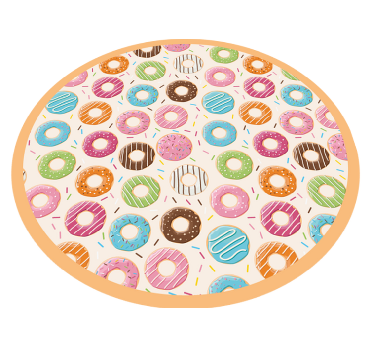 Tappeto vinile per bambini motivo a ciambella colorata - TenStickers