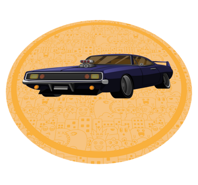 Tappeto vinile per ragazzi muscle car classica - TenStickers