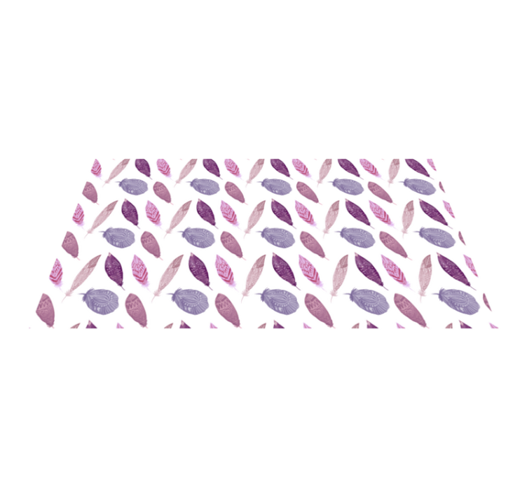 Tappeto vinile natura motivo di piume vibranti - TenStickers