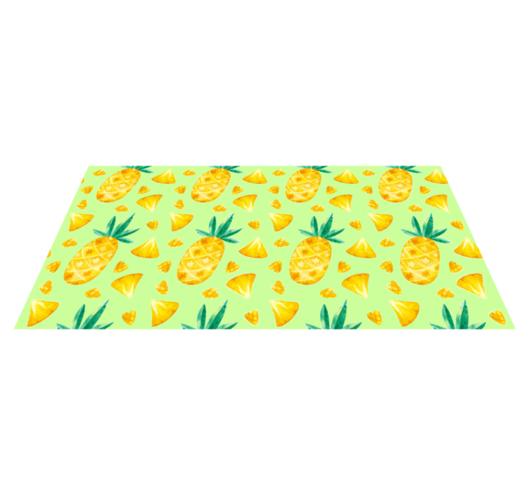 Tappeto pvc cucina motivo verde ananas - TenStickers