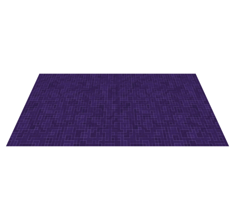 Tappeto vinile geometrico grafica a motivi viola - TenStickers
