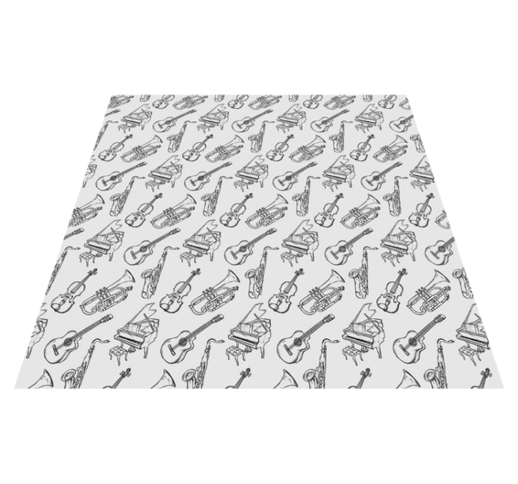 Tappeto vinile motivi collezione strumenti musicali - TenStickers