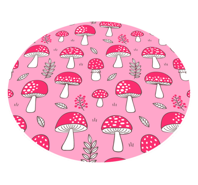 Tappeto pvc cucina affascinante illustrazione di funghi - TenStickers