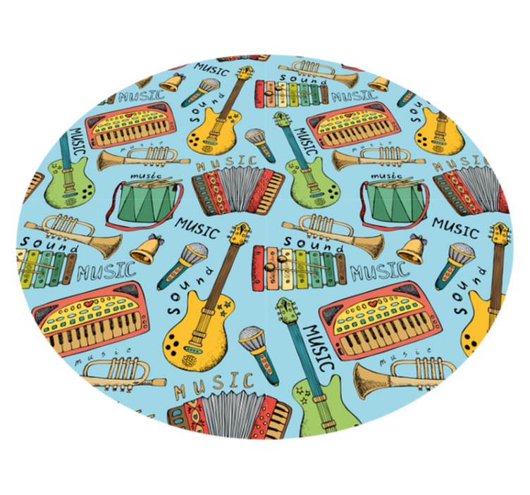 Tappeto vinile per bambini divertimento musicale - TenStickers