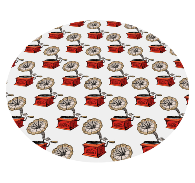 Tappeto vinile motivi scatole musicali retrò - TenStickers