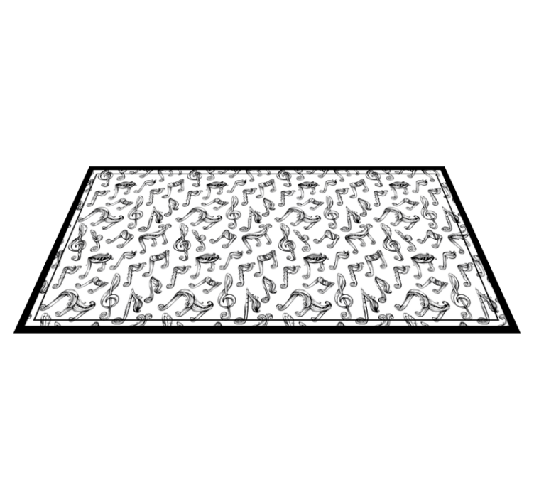 Tappeto vinile per ragazzi disegno di note musicali - TenStickers