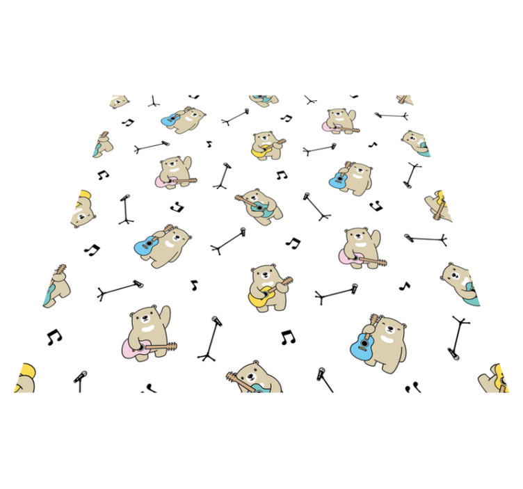 Tappeto vinile bebé modello di orsi musicali - TenStickers
