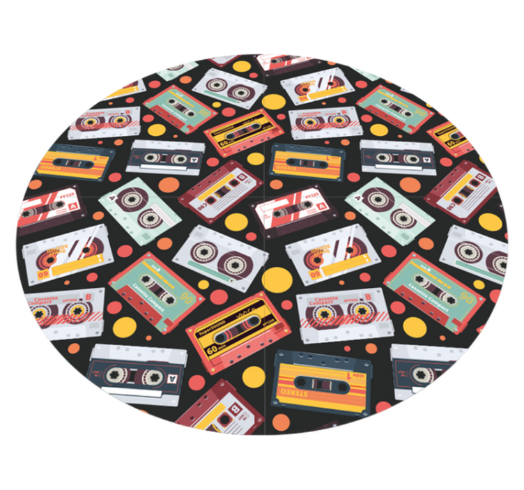 Tappeto vinile vintage motivo cassette - TenStickers