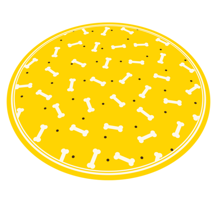 Tappeto vinile animali modello osseo giallo - TenStickers