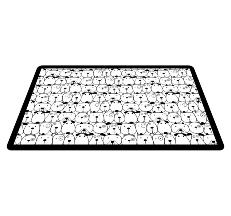 Tappeto vinile animali adorabili volti di creature - TenStickers