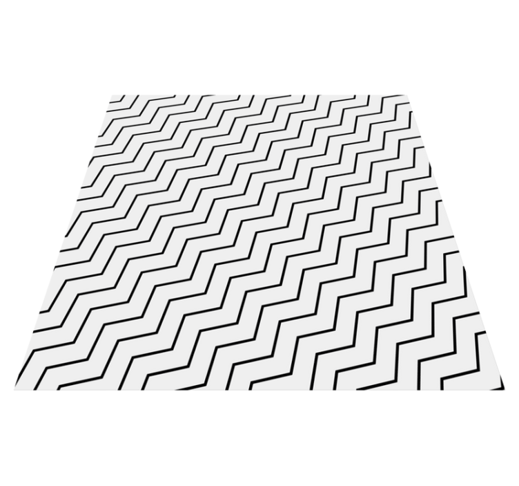 Tappeto vinile geometrico a zigzag tendenza - TenStickers