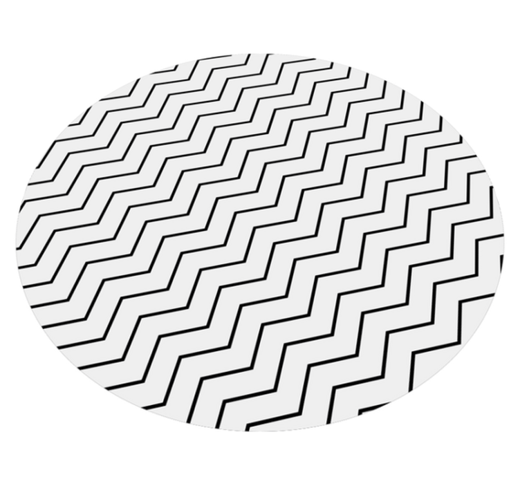 Tappeto vinile geometrico elemento zigzag - TenStickers