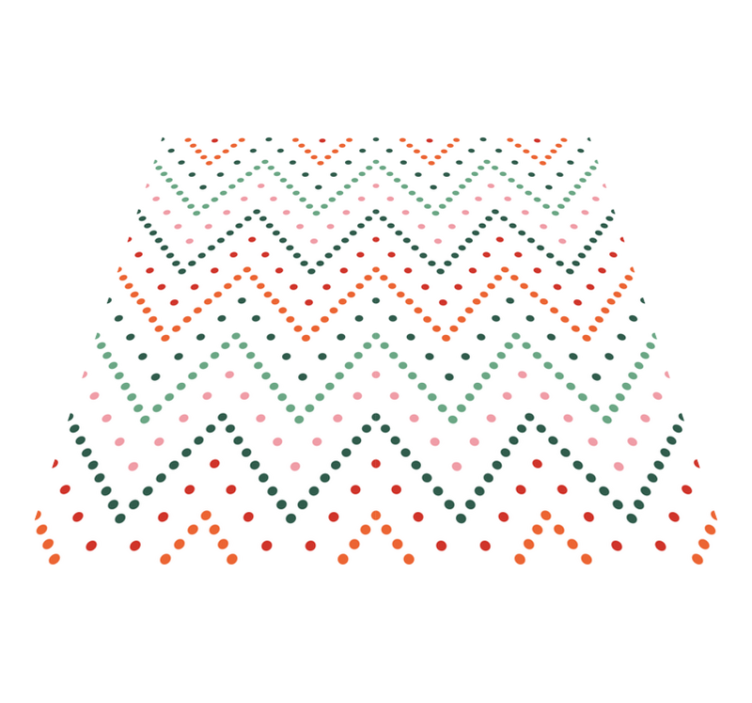 Tappeto vinile per bambini motivo a chevron colorato - TenStickers