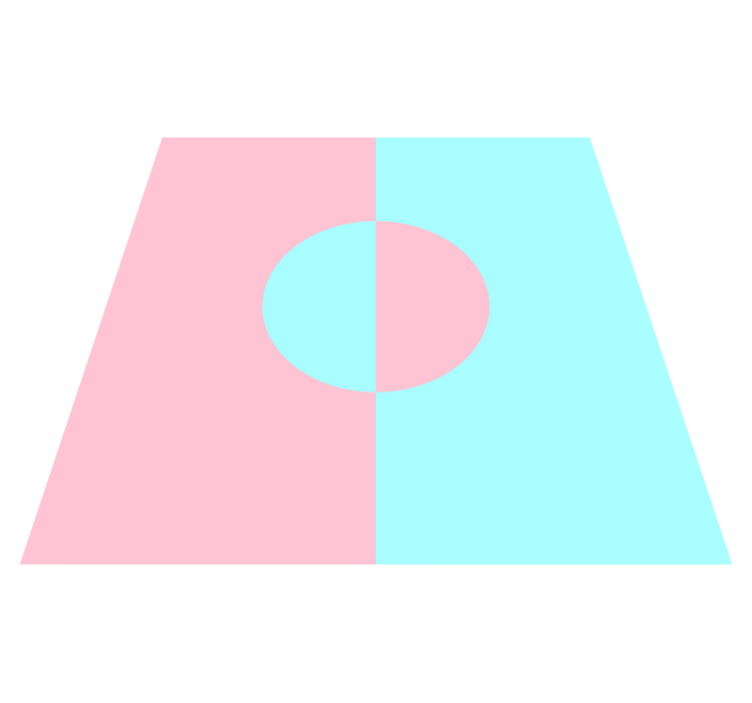 Tappeto vinile minimalista contrasto di colori tenui - TenStickers