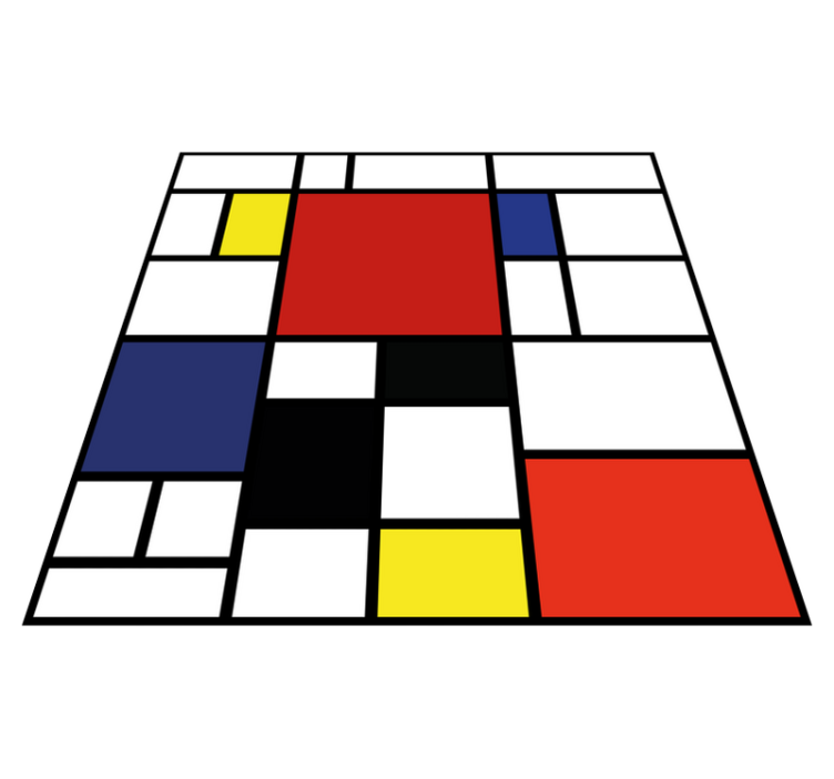 Tappeto vinile moderno componente geometrico vibrante - TenStickers