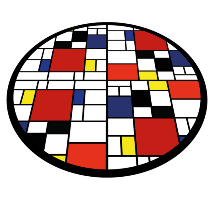 Tappeto vinile moderno design a blocchi di colore - TenStickers