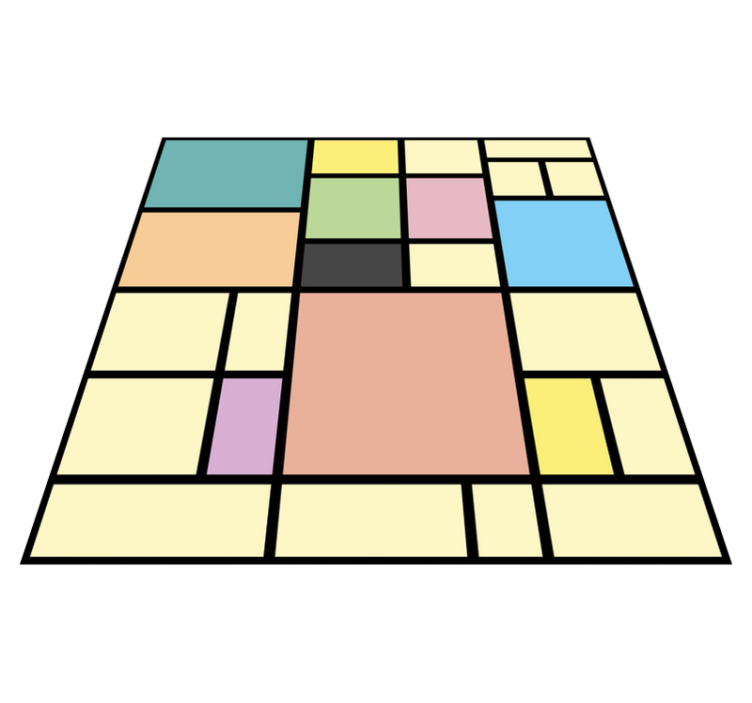 Tappeto vinile geometrico geometria vibrante - TenStickers