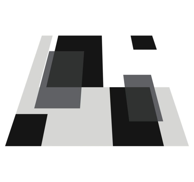 Tappeto vinile minimalista layout quadrato monocromatico - TenStickers