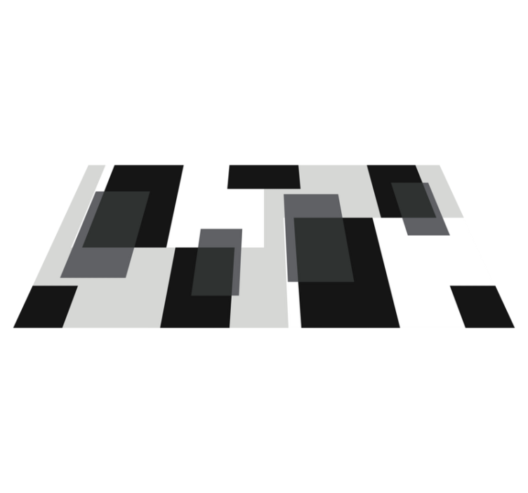 Tappeto vinile moderno blocchi astratti - TenStickers