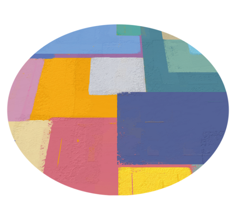 Tappeto vinile geometrico figure geometriche vivaci - TenStickers