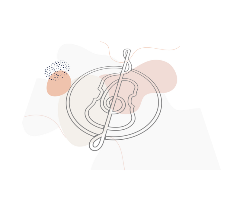 Tappeto vinile moderno schema di note musicali - TenStickers