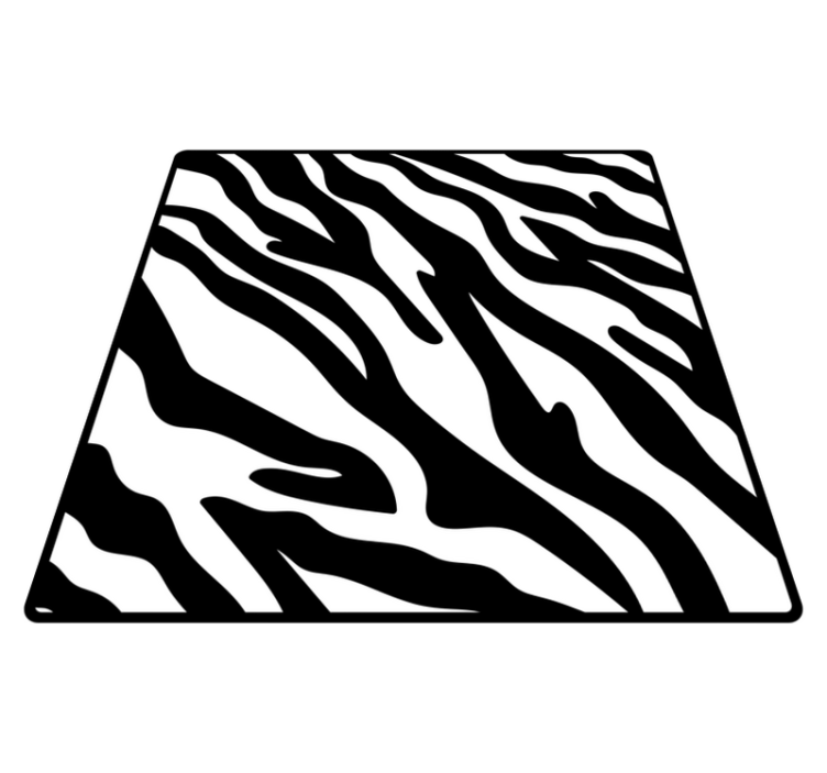 Tappeto vinile stampa animale stile zebra - TenStickers