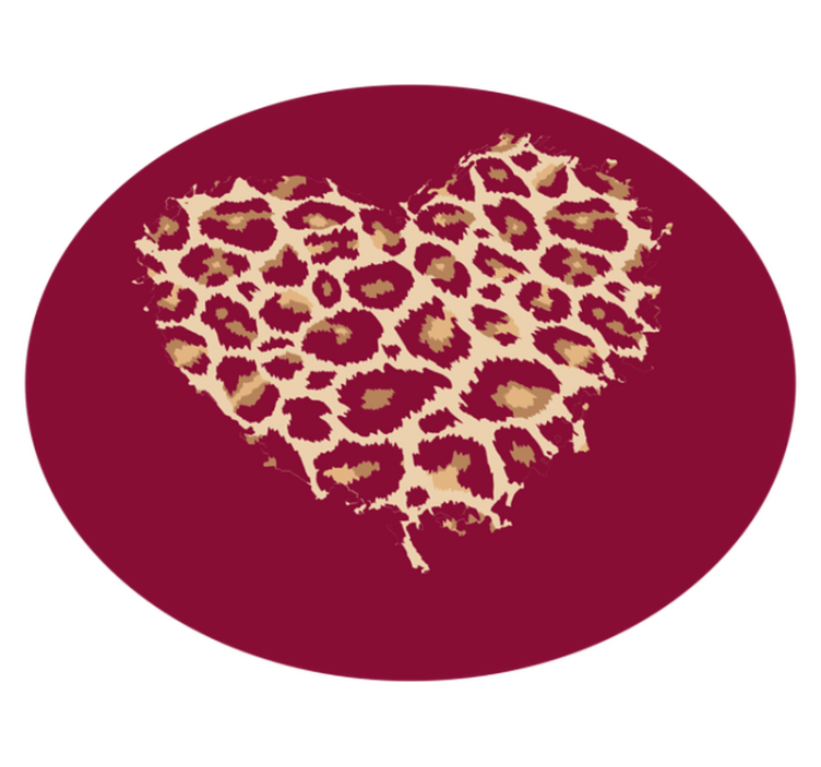 Tappeto vinile stampa animale macchie a forma di cuore - TenStickers