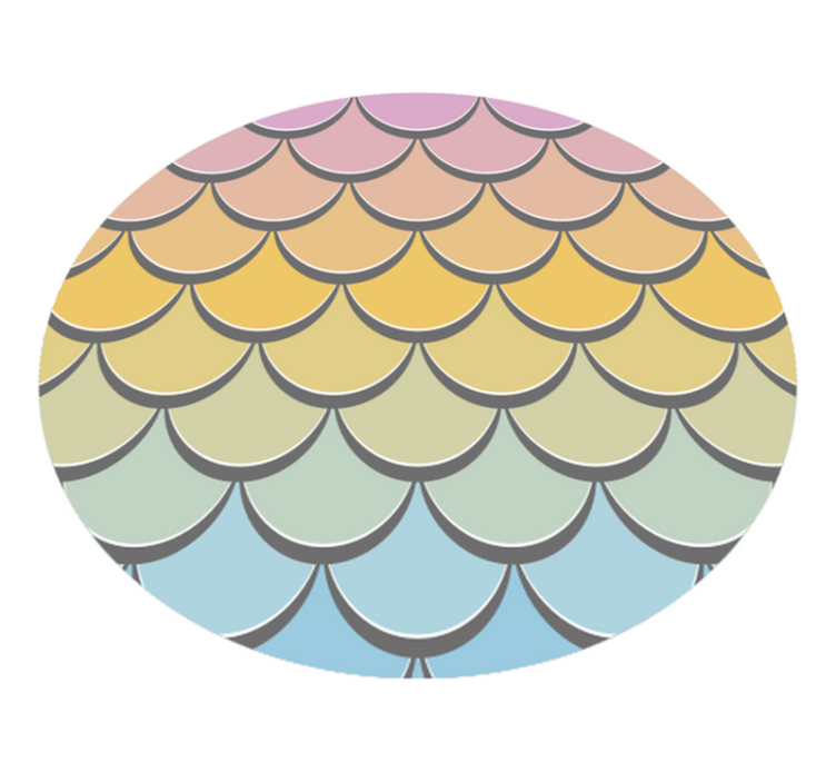 Tappeti vinile motivi squame di pesce colorate - TenStickers