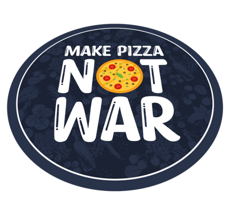 Tappeto vinile frase non fare la pizza - TenStickers