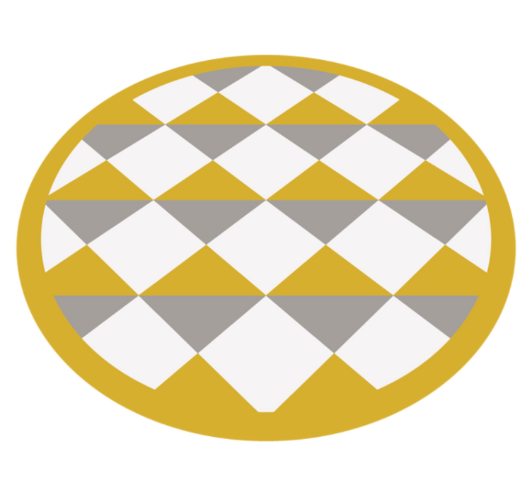 Tappeto vinile geometrico cerchio con motivo a rombi - TenStickers