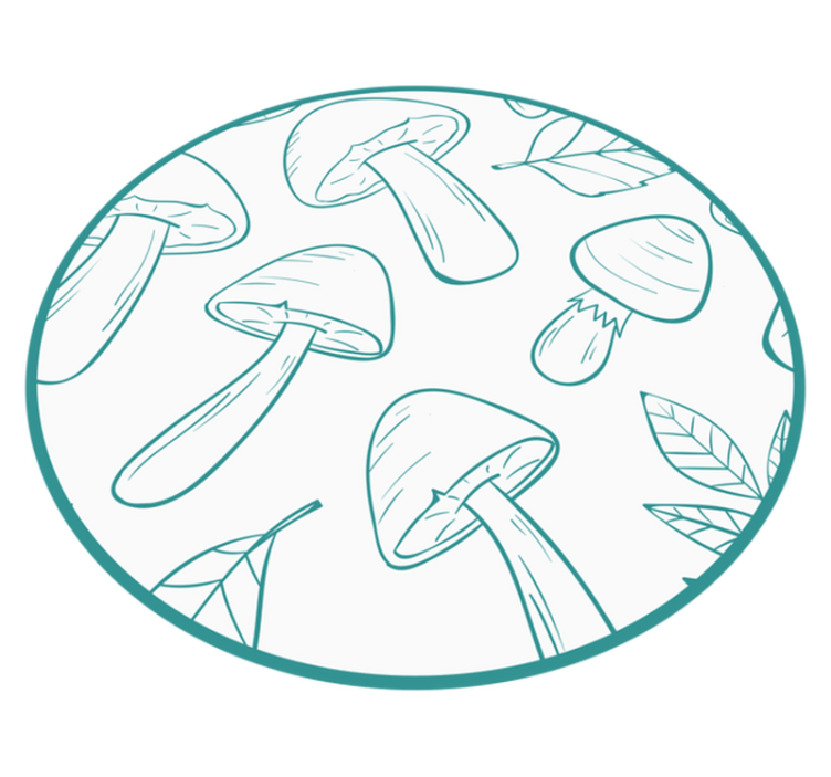 Tappeto vinile natura motivo foglia di fungo - TenStickers