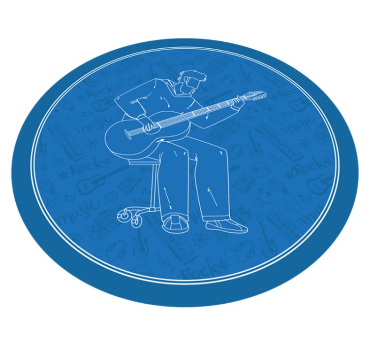 Tappeto vinile motivi vibrazioni musicali - TenStickers