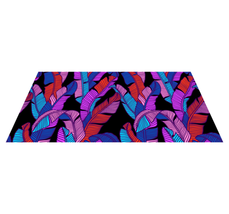 Tappeto vinile natura fogliame tropicale colorato - TenStickers