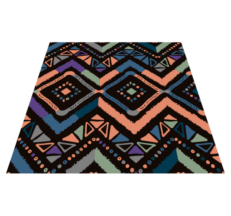 Tappeto vinile nordico sezioni geometriche colorate - TenStickers