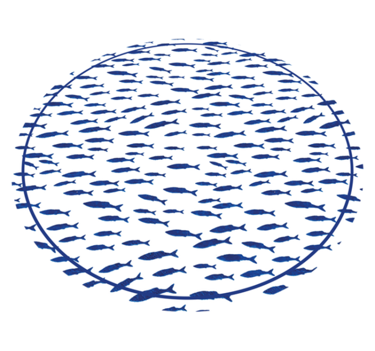 Tappeto vinile stampa animale banco di pesci - TenStickers