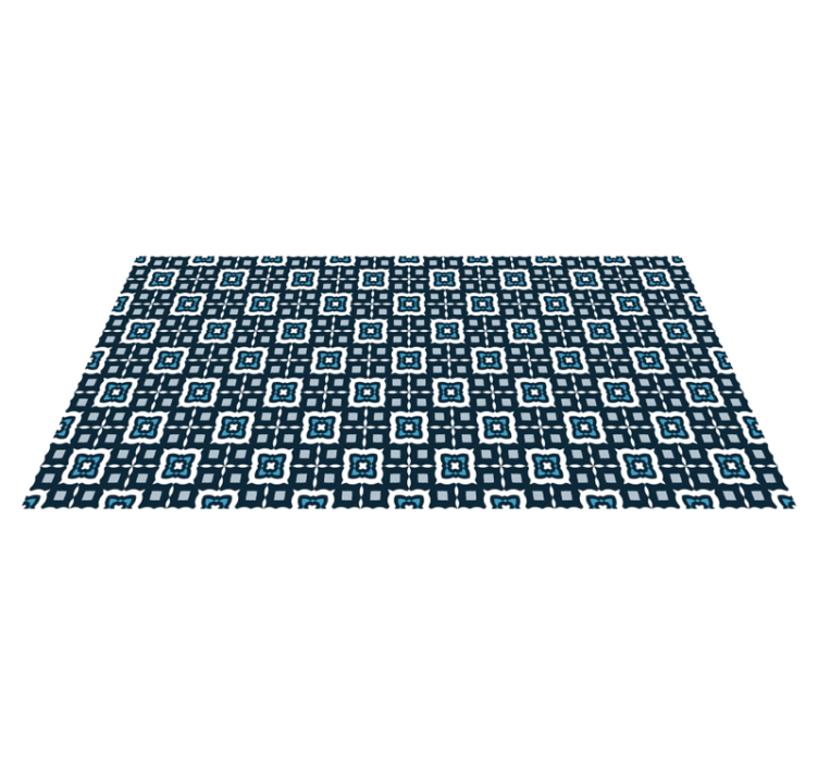 Tappeto vinile mosaico motivo color blu navy - TenStickers