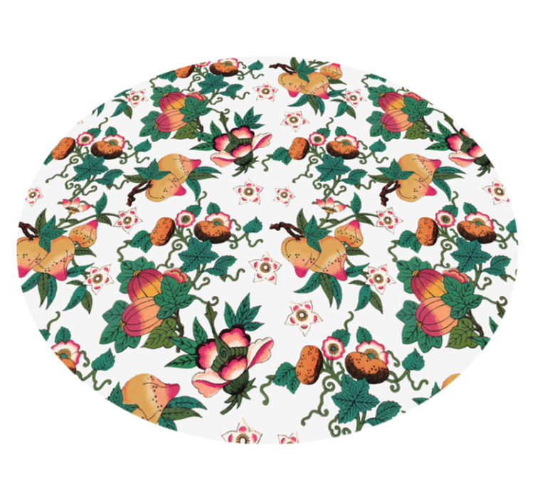 Tappeto vinile fiori design floreale botanico - TenStickers