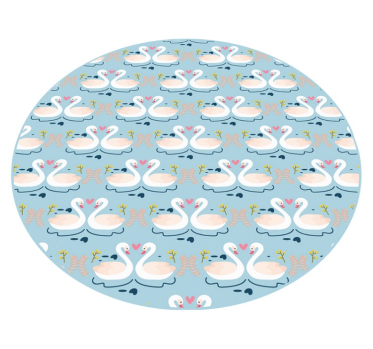 Tappeto vinile animali grazioso motivo a cigno - TenStickers