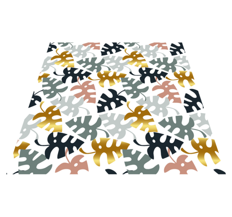 Tappeto vinile natura emblema foglia - TenStickers