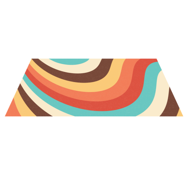 Tappeto vinile moderno motivo a onde retrò - TenStickers