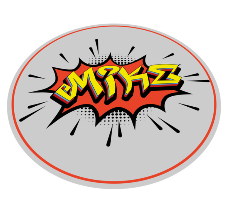 Tappeto vinile con nome esplosione di nomi - TenStickers