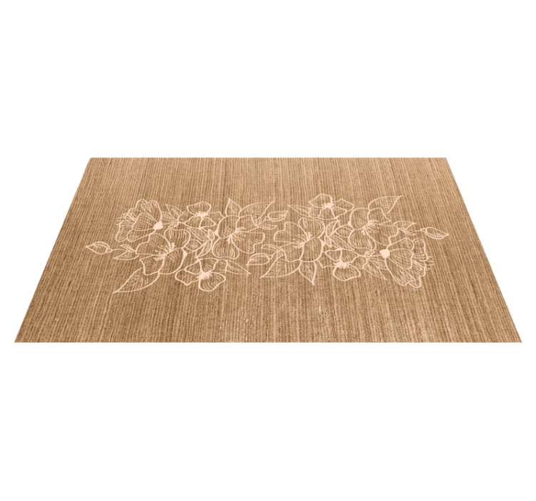 Zerbino pvc eleganza impreziosita da fiori - TenStickers