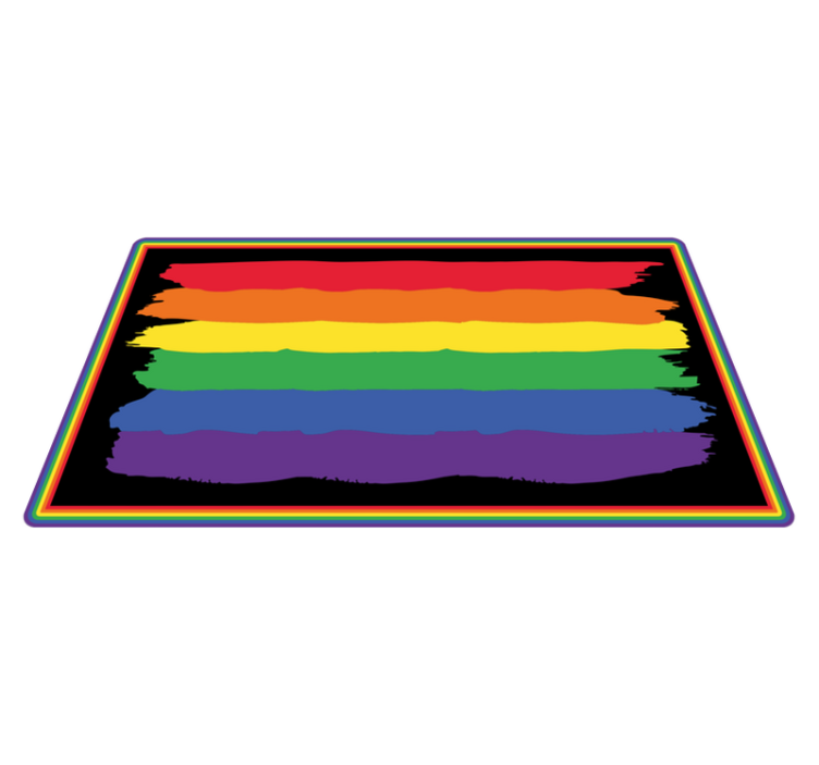 Tappeto vinile strisce strisce arcobaleno vivaci - TenStickers
